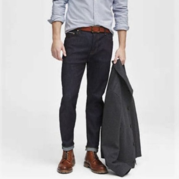 Banana Republic Slim Dark Wash Selvedge Jean 34/36 - Picture 1 of 3